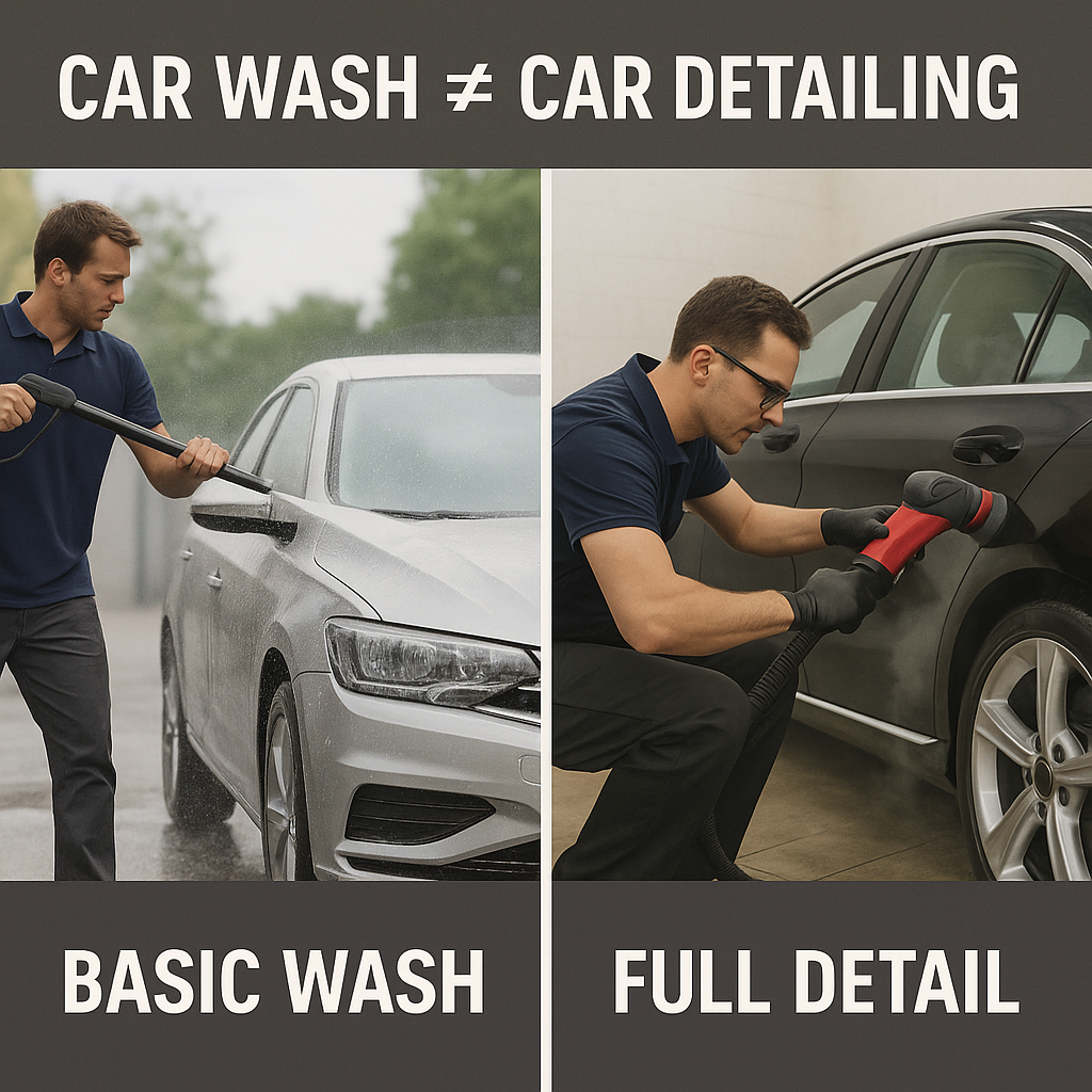 Car washing is not car detailing